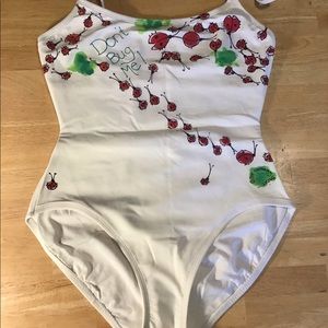 Hand painted- NWT- Anne Cole - one piece swimsuit - painted ladybug *Never worn